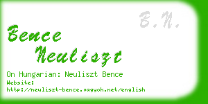 bence neuliszt business card